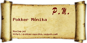 Pokker Mónika névjegykártya